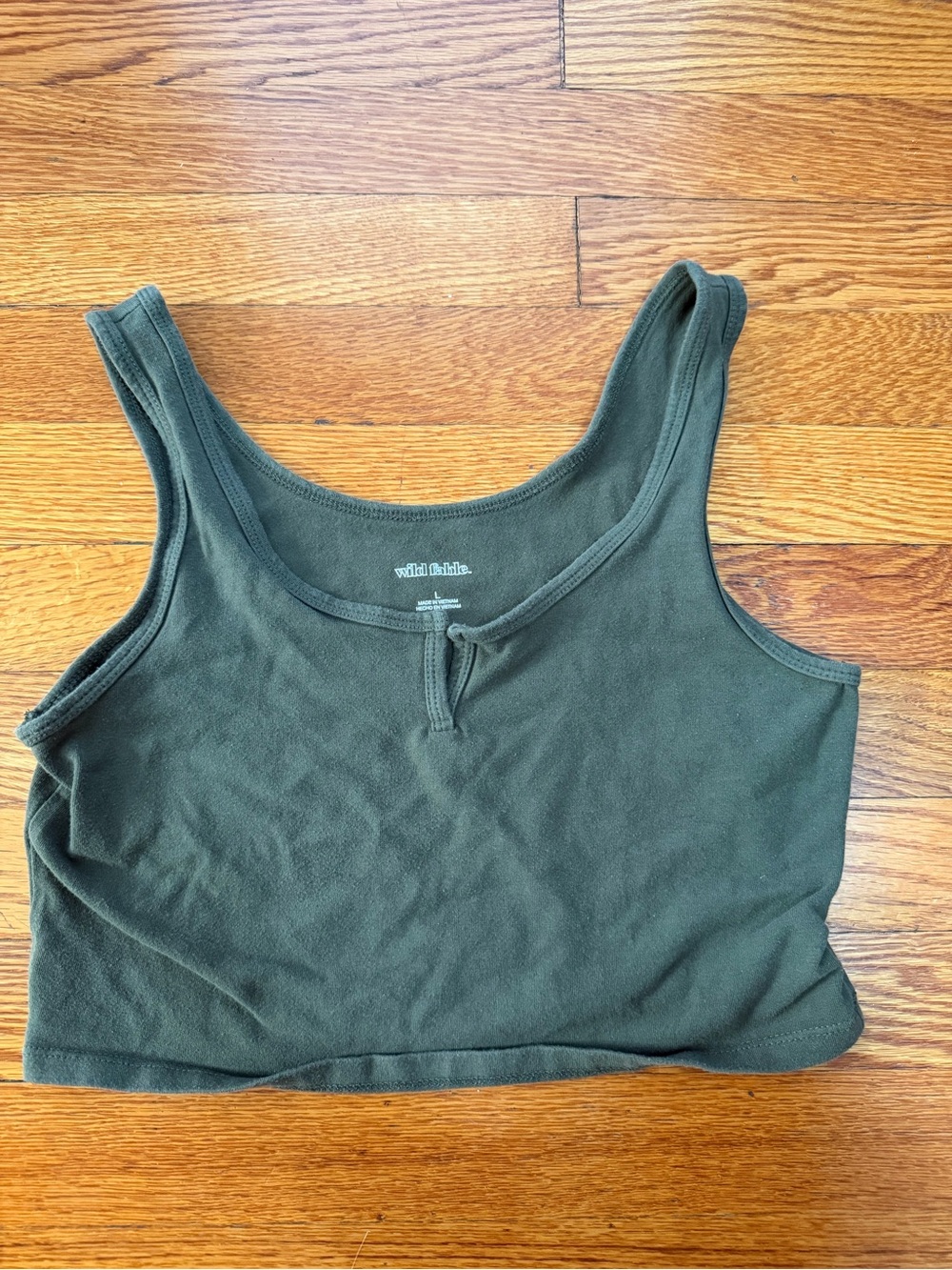 wild fable Deep Olive Cropped Tank